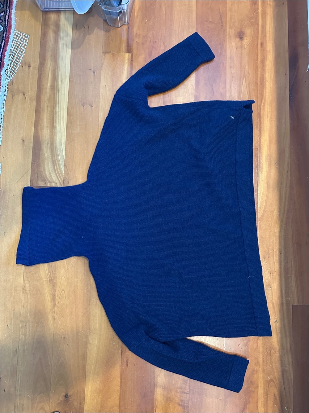 Classic Navy Turtleneck Women's Sweater